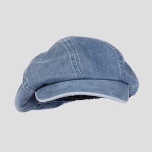 Cara Park light blue Denim Newsboy Cap